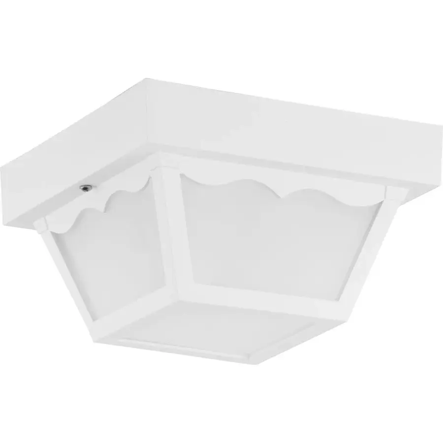 8-1/4" White Flush Mount Indoor/Outdoor Light - Image 2