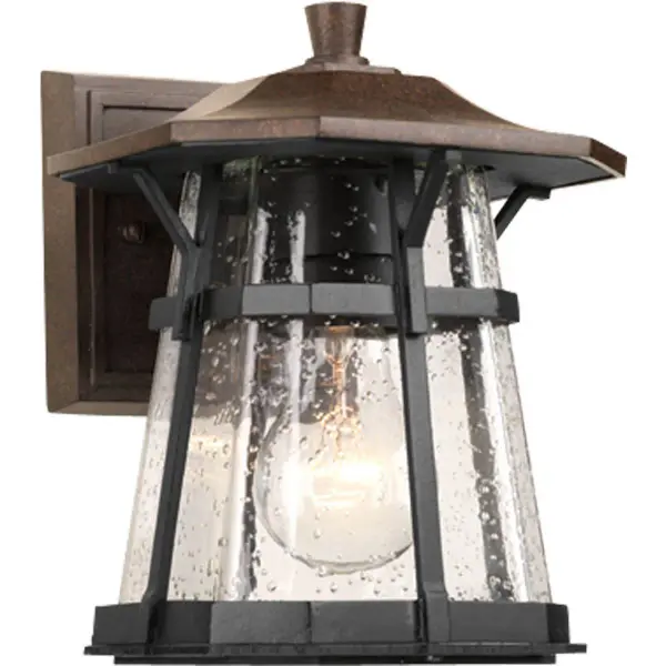 The Derby Collection wall lantern brings timeless Mission-style design to your outdoor spaces with its clean lines and espresso finish. Perfect for porches and entryways, this compact fixture delivers warm ambiance.