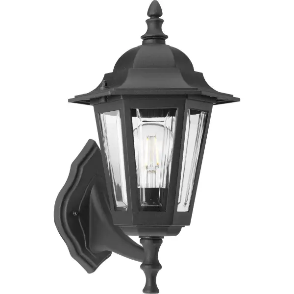 The Cast Lantern brings traditional elegance to outdoor spaces with its textured black finish and classic lantern silhouette. JA8 compliant for California energy standards, this single-light fixture offers reliable illumination.