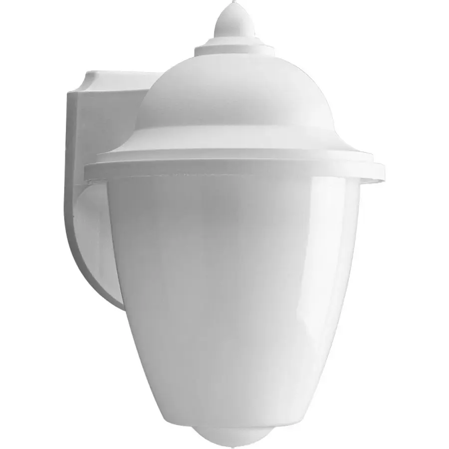 Affordable Traditional Outdoor Wall Lantern in Durable White Finish - Image 1
