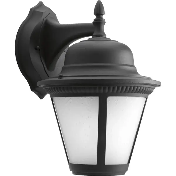 The Westport LED wall lantern combines traditional styling with modern LED efficiency. Its large scale and textured black finish make it ideal for prominent outdoor locations requiring substantial illumination and curb appeal.