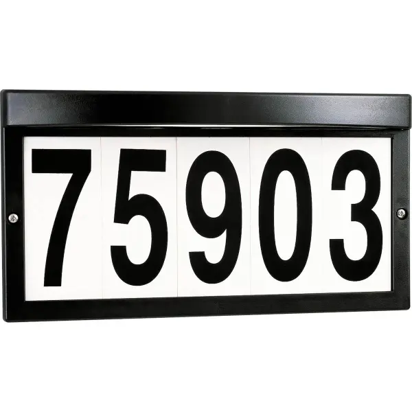 Two-Light Address Light in Textured Black