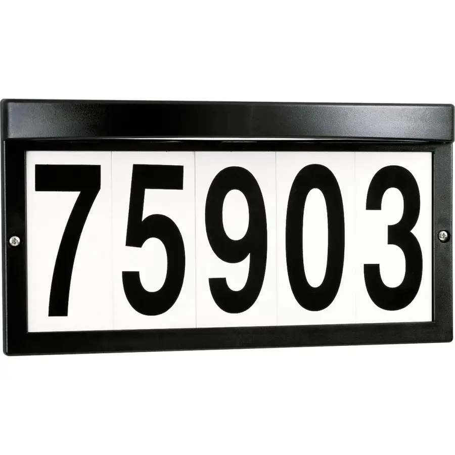 Two-Light Address Light in Textured Black