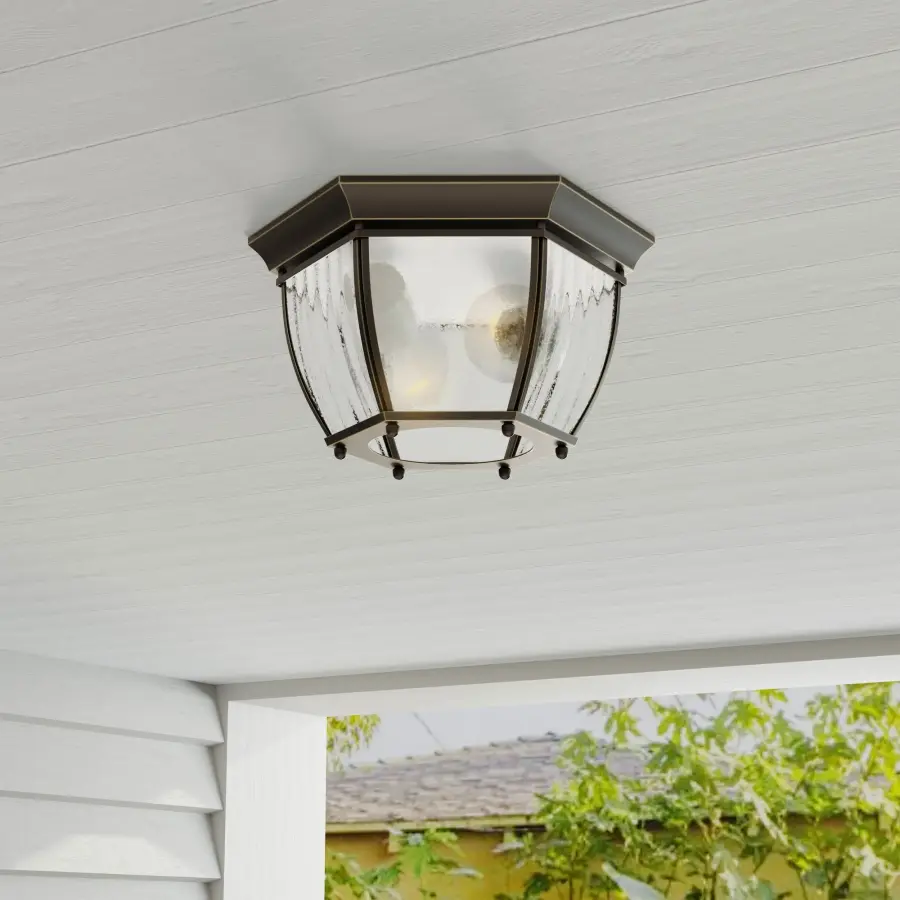 Roman Coach Two-Light 11" Flush Mount - Image 2