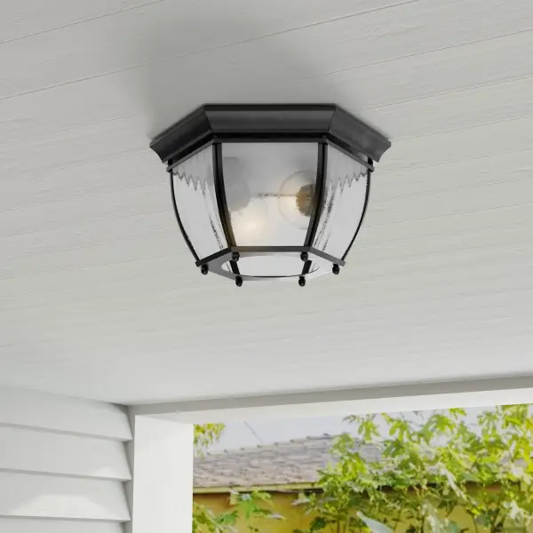 Roman Coach Two-Light 11" Flush Mount - Image 5
