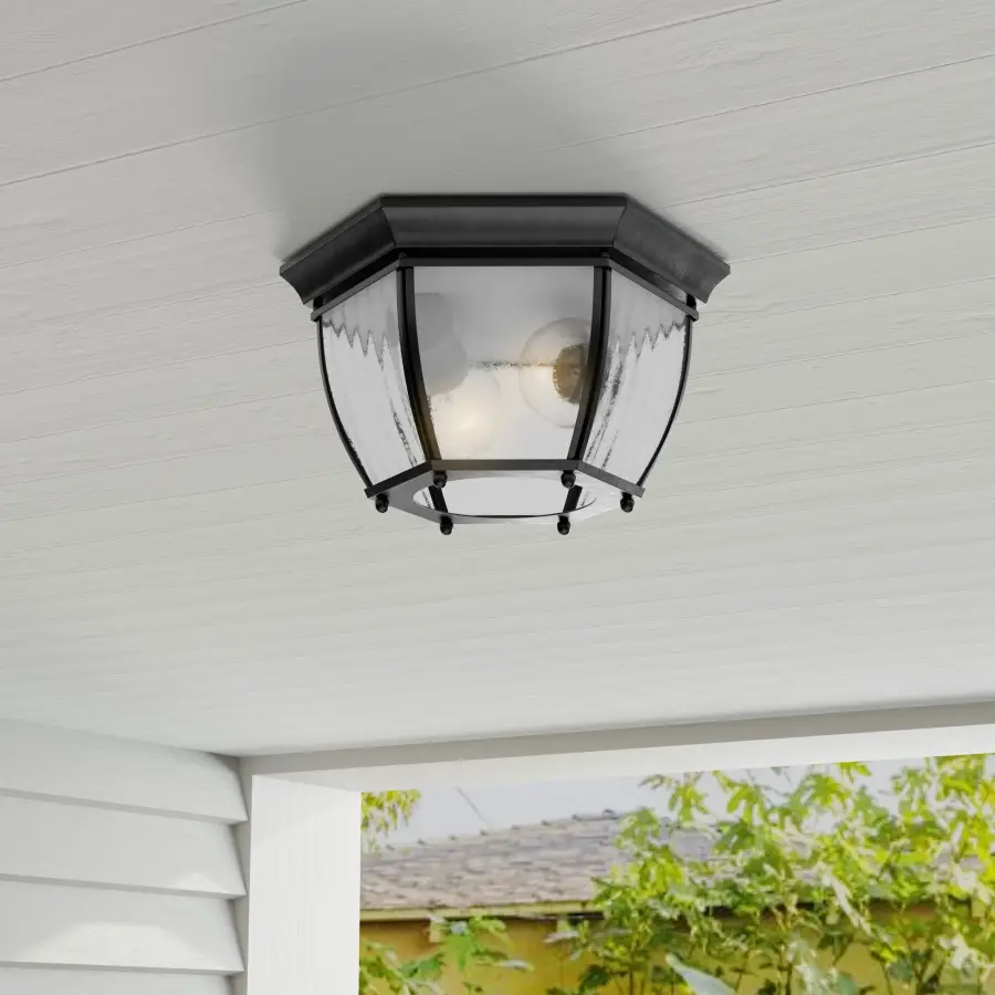 Roman Coach Two-Light 11" Flush Mount - Image 5