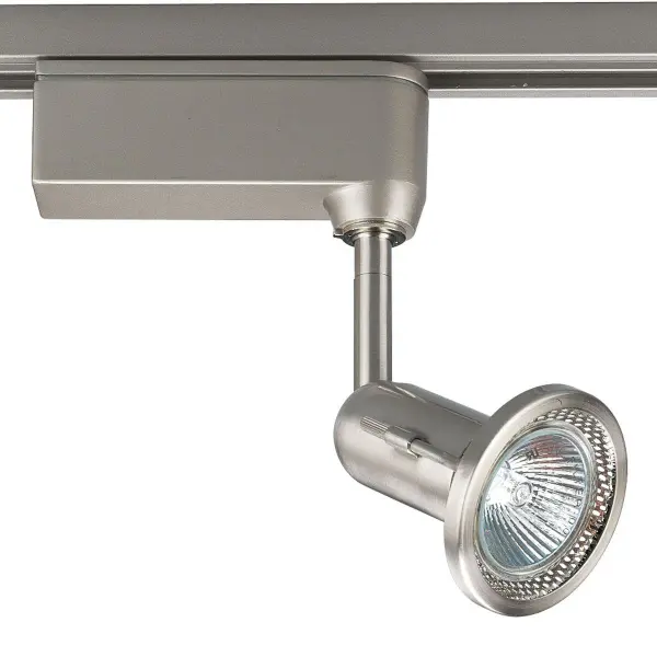 The Alpha Trak MR16 track head offers flexible accent lighting with energy-efficient low voltage operation. Its sleek brushed nickel finish and adjustable design make it ideal for highlighting artwork, architectural features, or task areas.