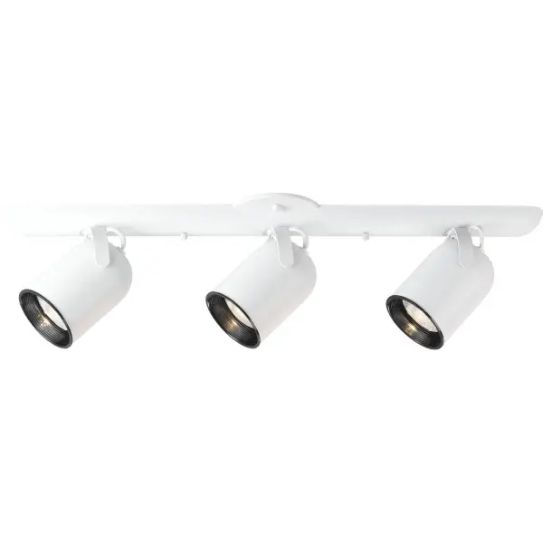 This three-light directional fixture offers flexible lighting control with adjustable heads in a sleek brushed nickel finish. Perfect for task lighting or accent illumination in modern spaces. - alternate view