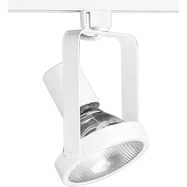 White high tech Alpha Trak track head with 360 degree horizontal rotation and 90 degree vertical rotation. Excellent for both residential and retail locations. Use one 250W PAR 38 bulb. Collection: Track Head Rooms: Kitchen,Great Room Finish: White Notes: Use only with Alpha Trak components connection accessories (sold separately). Width: 5.00" Height: 7.00" Length: 5.00" Weight: 1.50 lb Number of Bulbs: 1 Maximum Wattage: 250.00 W Bulb Type: PAR-38 Bulb Base: E26 Light Source: Halogen Voltage: 120.00 V Material: Aluminum Country of Origin: CN Safety Listing: UL-CUL Safety Rating: UL-CUL Title 20 Manufacturer Warranty: 1-year Limited Warranty Spec Sheet Instructions Parts Diagram