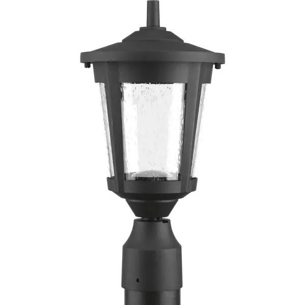 The East Haven LED Post Lantern combines timeless design with modern efficiency. Its Antique Bronze finish and clear glass panels create welcoming outdoor illumination while meeting Title 24 and JA8 compliance standards.