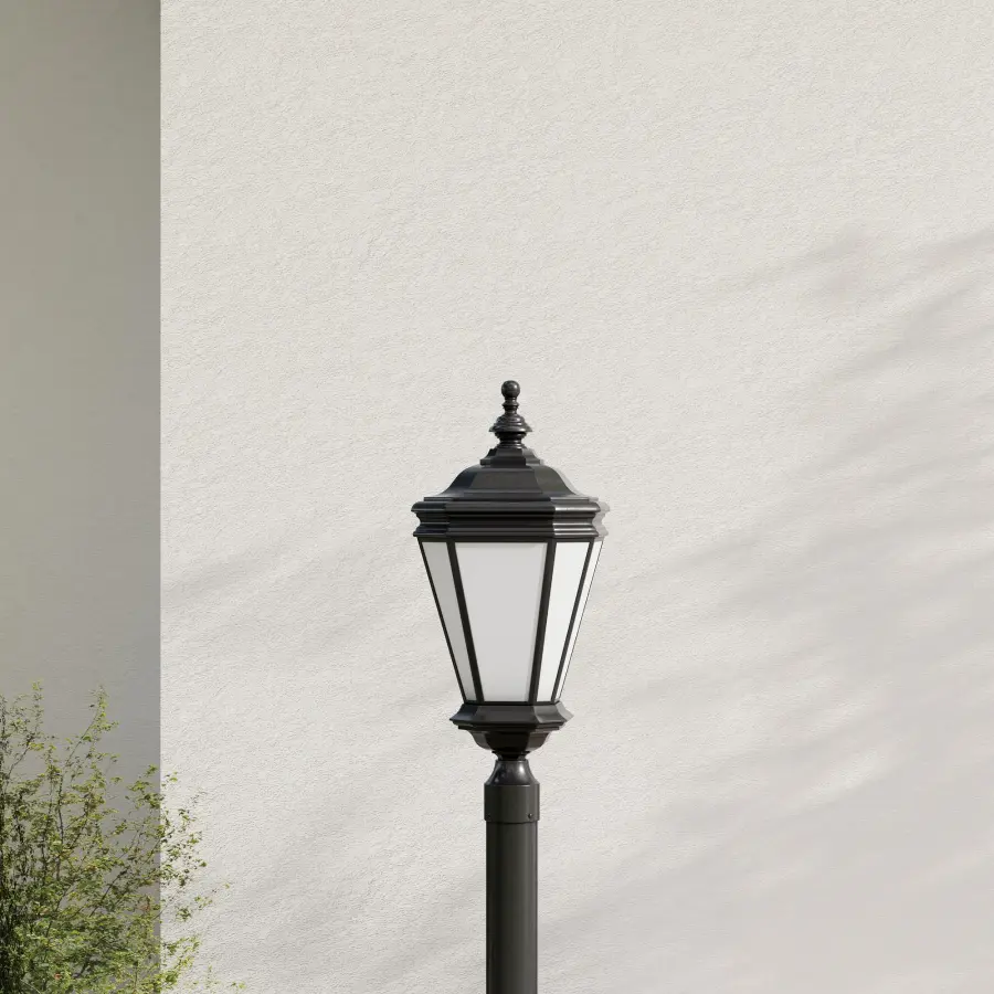 Crawford One-Light Etched Glass Outdoor Post Light - Image 1