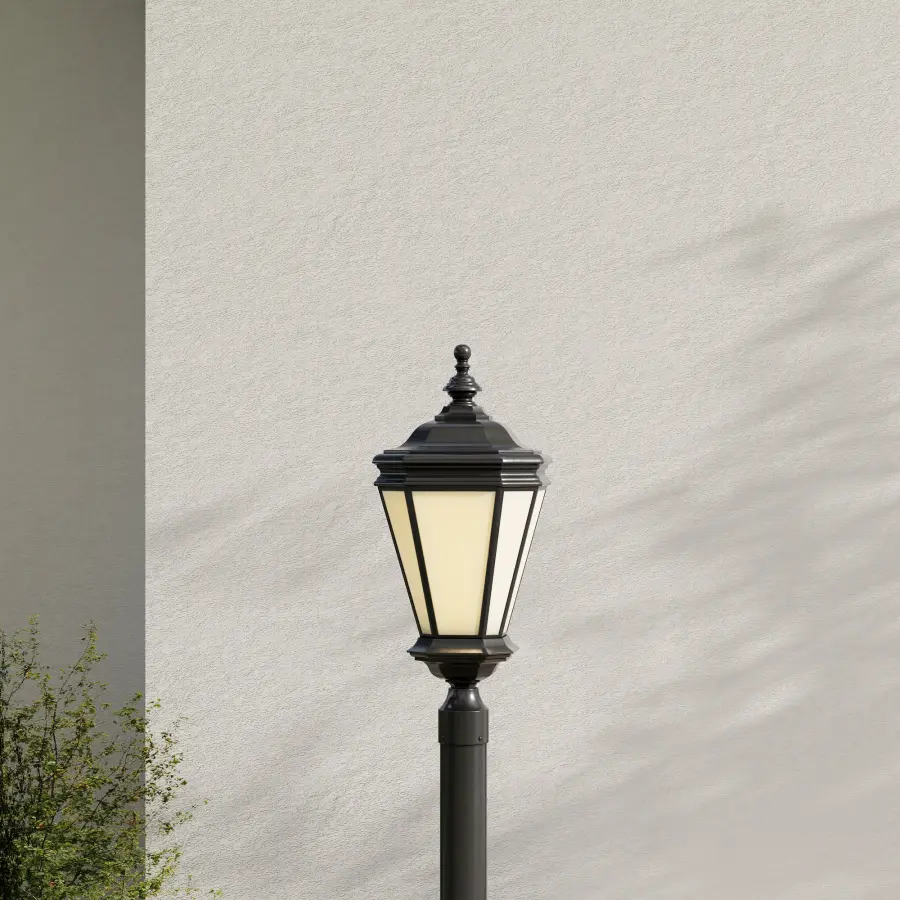 Crawford One-Light Etched Glass Outdoor Post Light - Image 2