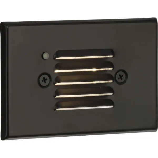 Versatile indoor/outdoor LED step light with integrated photocell for automatic dusk-to-dawn operation. Title 24 and JA8 compliant, perfect for illuminating stairs, pathways, and entryways with energy-efficient LED technology.