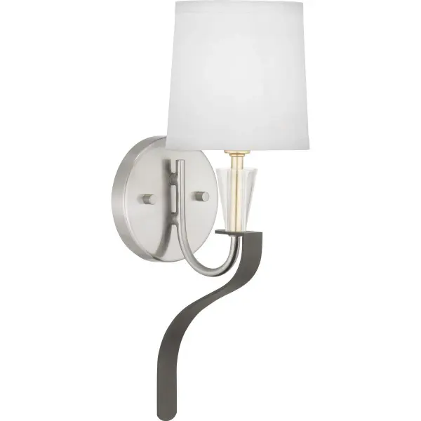 The Nealy wall sconce delivers sophisticated illumination with its brushed nickel finish and clean transitional design. Perfect for bathrooms, hallways, and dining areas where understated elegance is desired.