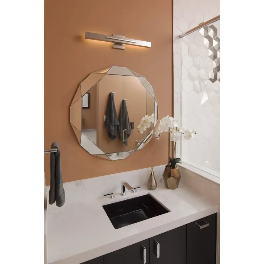 Sleek LED Wall Sconce with Modern Brushed Nickel Finish - Image 2