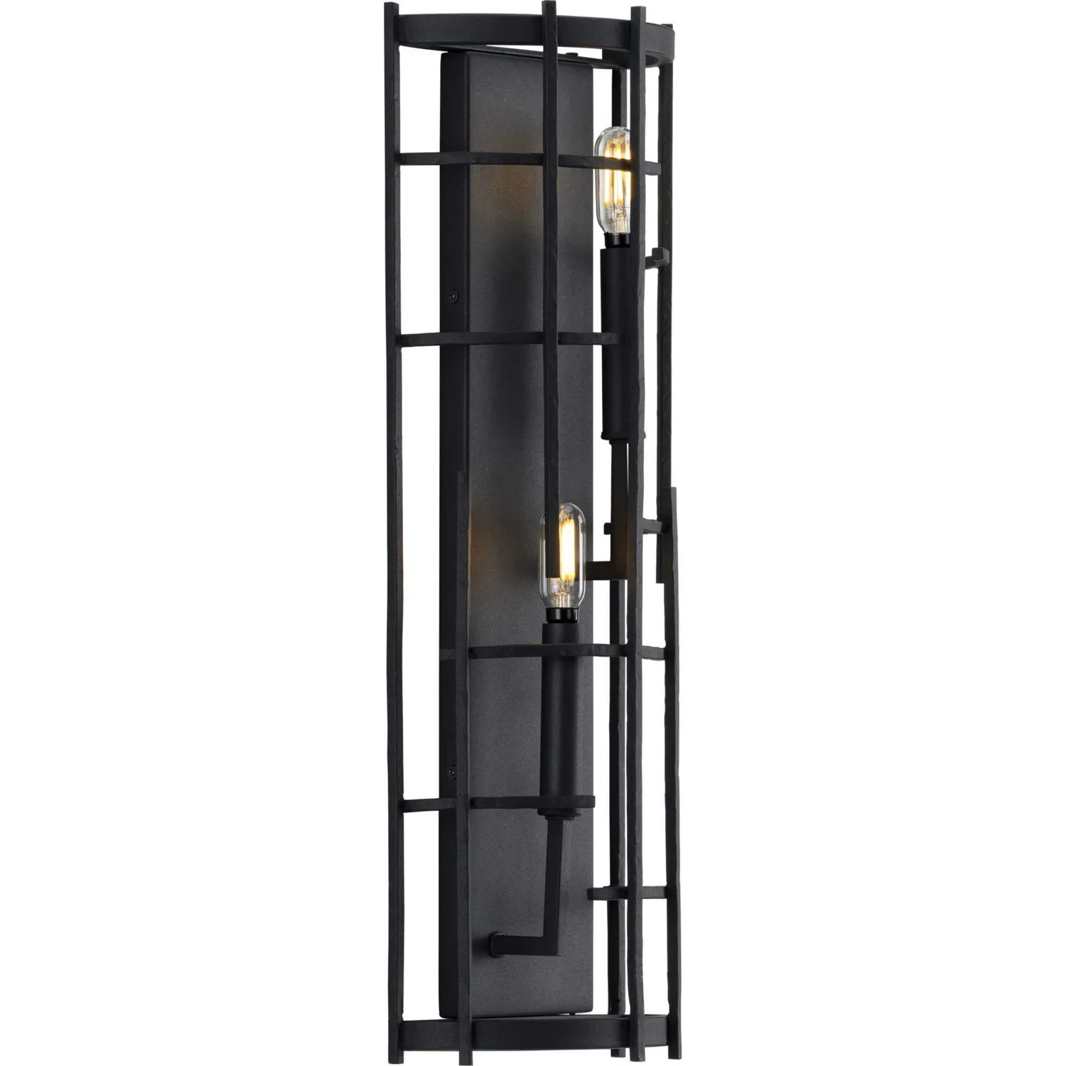 Torres Two Light Wall Sconce in Textured Black