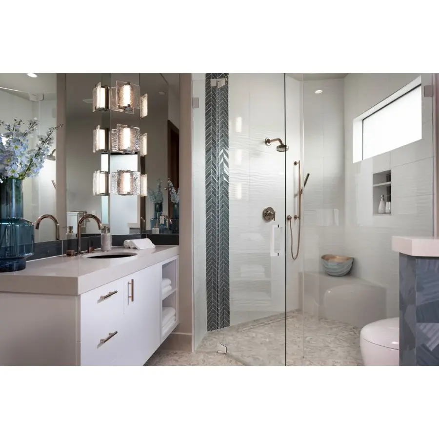LED Stone Glass Sconce ADA Wall Sconce - Image 4