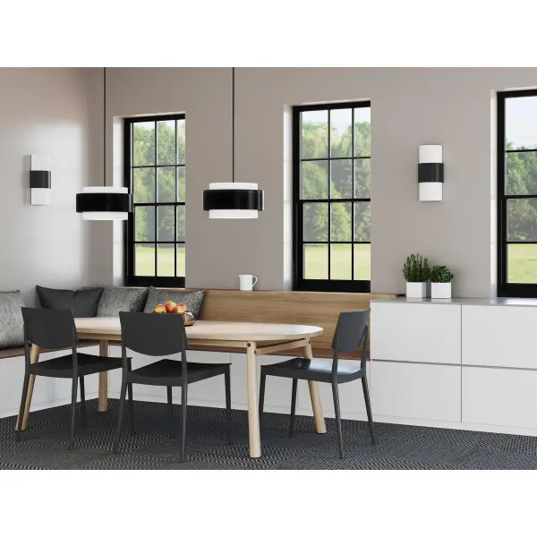 Elegant Contemporary Sconce with Soft Linen Shades - Image 6