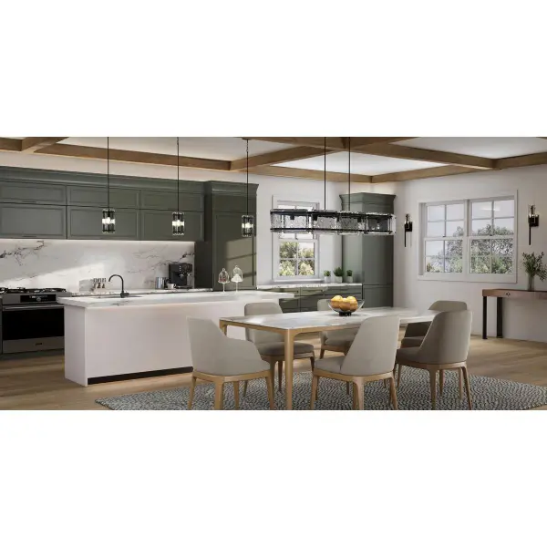 The Rivera wall sconce blends modern farmhouse charm with industrial sophistication in a sleek matte black finish. Perfect for creating ambient lighting in bathrooms, hallways, and dining spaces with contemporary style. - alternate view