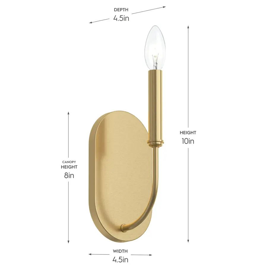 Reines Brushed Gold Wall Sconce - Image 4