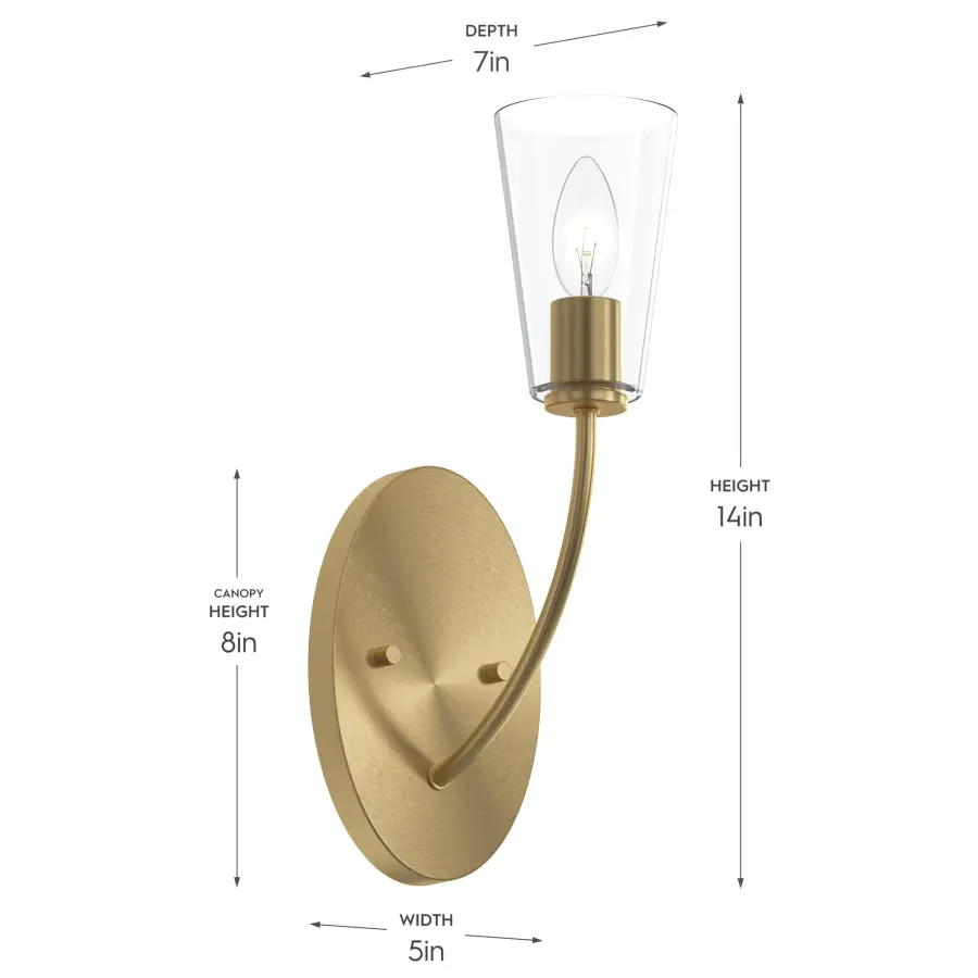 Jheni Wall Sconce in Brushed Nickel - Image 25