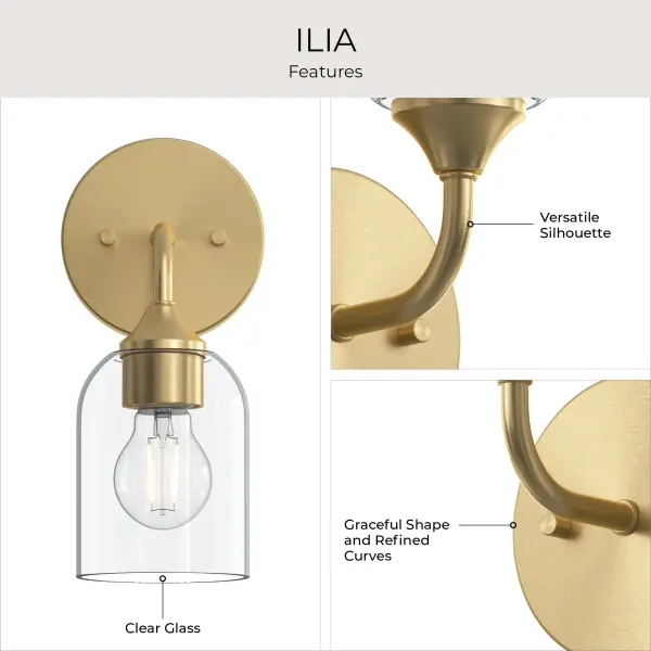 Ilia Wall Sconce in Brushed Gold - Image 27