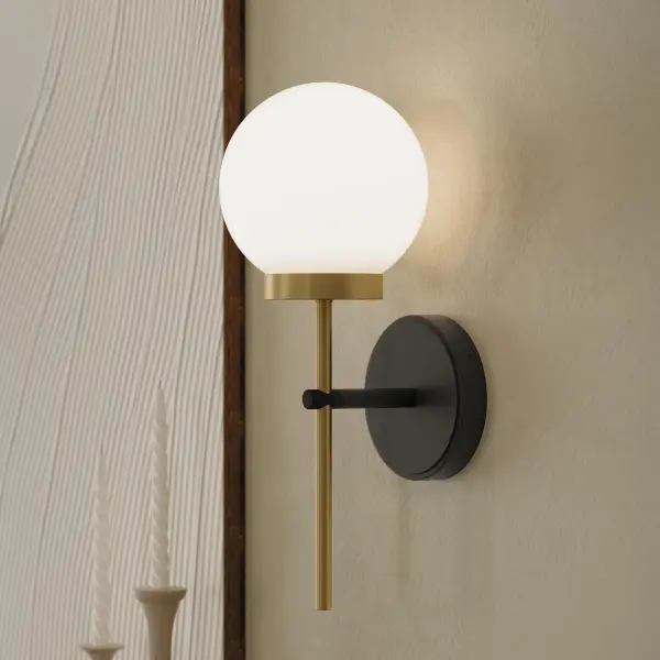 Rigsby Matte Black with Brushed Gold Sconce - Image 12