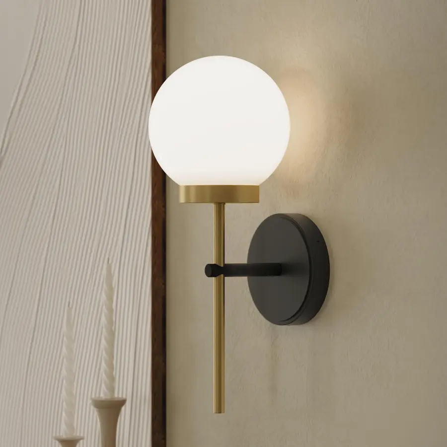 Rigsby Matte Black with Brushed Gold Sconce - Image 12
