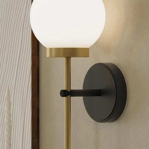 Rigsby Matte Black with Brushed Gold Sconce - Image 15