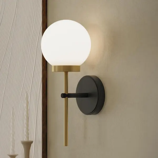 Rigsby Matte Black with Brushed Gold Sconce - Image 16