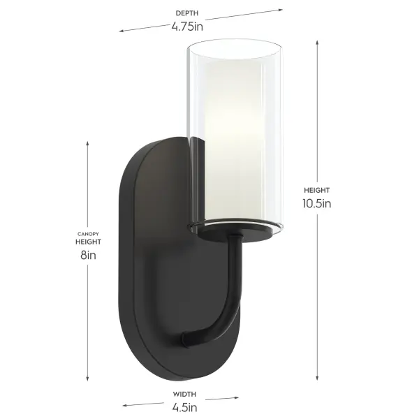 Mack Wall Sconce in Matte Black - Image 4
