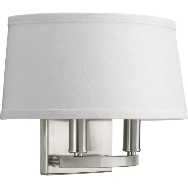 The Cherish Collection brings refined sophistication to any space with its brushed nickel finish and clean transitional design. Perfect for bathrooms, hallways, and dining areas, this two-light sconce offers versatile style.