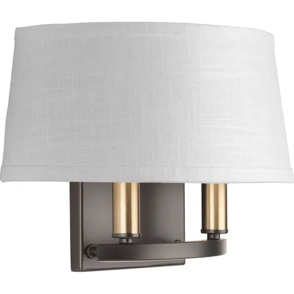 The Cherish Collection brings refined sophistication to any space with its brushed nickel finish and clean transitional design. Perfect for bathrooms, hallways, and dining areas, this two-light sconce offers versatile style. - alternate view