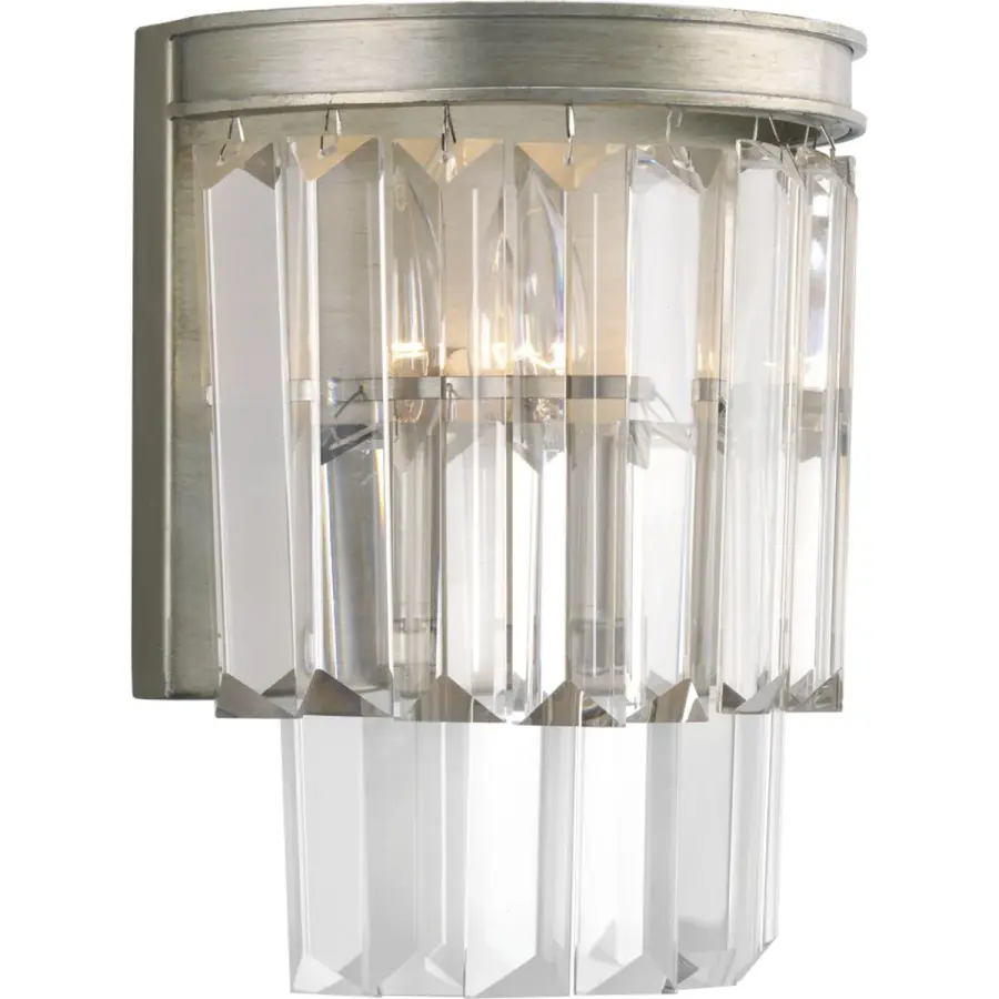 Elegant Two-Light Sconce with Contemporary Silver Finish - Image 2