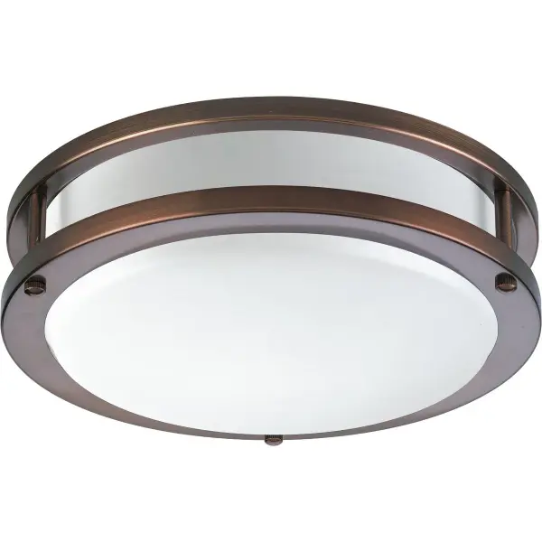This compact 10-3/8" LED flush mount delivers modern style with energy-efficient lighting. The brushed nickel finish and low-profile design make it ideal for bedrooms, hallways, and closets where ceiling clearance is limited. - alternate view