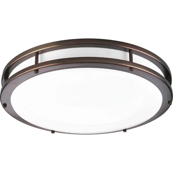 This 17.75" LED flush mount delivers contemporary style with integrated LED technology. The brushed nickel finish and clean profile make it ideal for modern spaces with standard ceiling heights. - alternate view