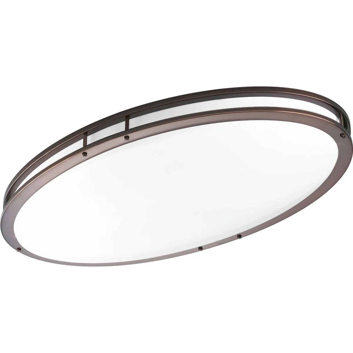 18" LED Oval Flush Mount in Brushed Nickel