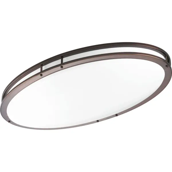 This 18-inch oval LED flush mount combines energy-efficient lighting with a contemporary brushed nickel finish. Its low-profile design makes it ideal for bedrooms, hallways, and foyers where ceiling clearance is limited.