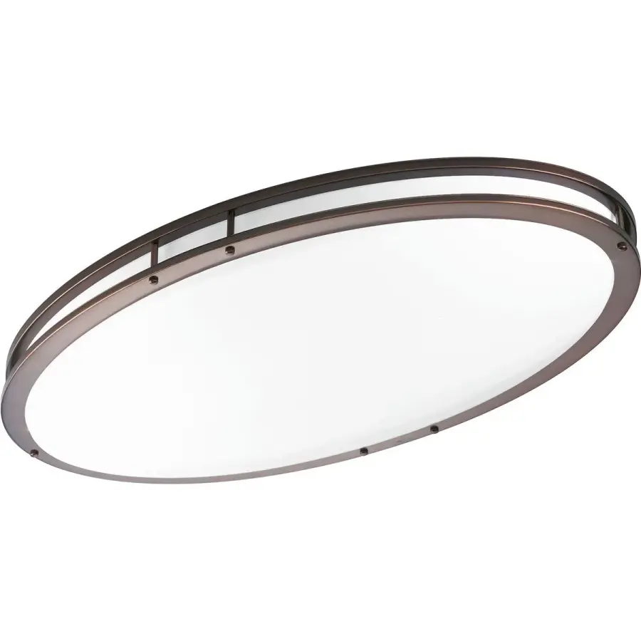18" LED Oval Flush Mount in Brushed Nickel - Image 1