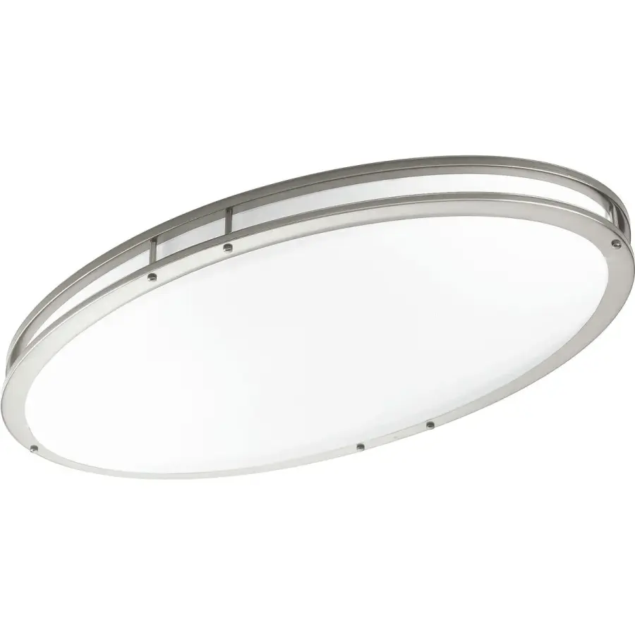 18" LED Oval Flush Mount in Brushed Nickel - Image 2