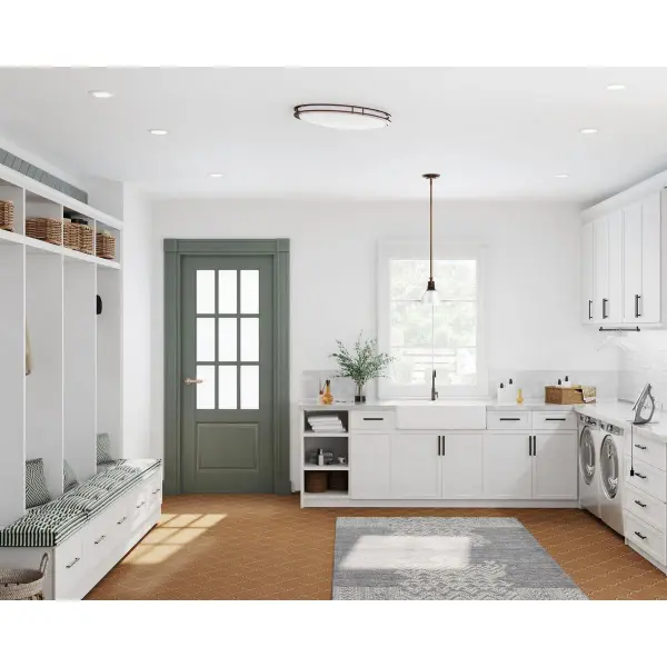 18" LED Oval Flush Mount in Brushed Nickel - Image 3