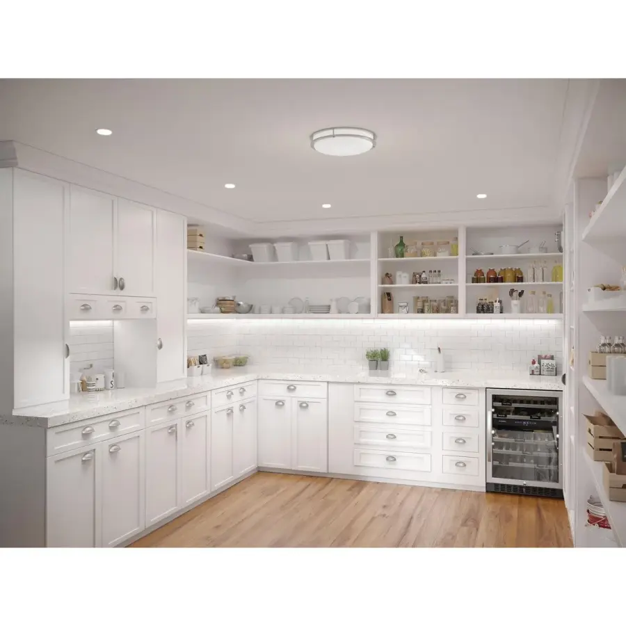 14" LED Flush Mount in Brushed Nickel - Image 3