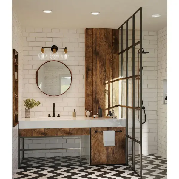 6" Recessed Drop Lensed Shower Trim with Frosted Glass Diffuser - Image 2