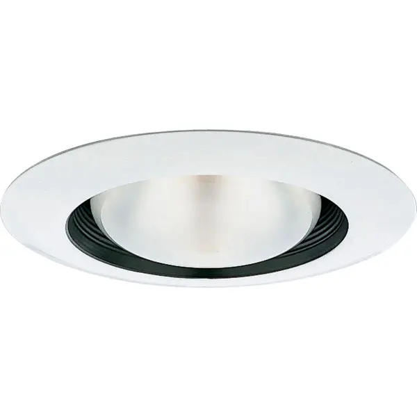 6" White Step Baffle Recessed Trim - Image 1
