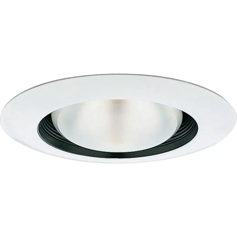6" White Step Baffle Recessed Trim - Image 1