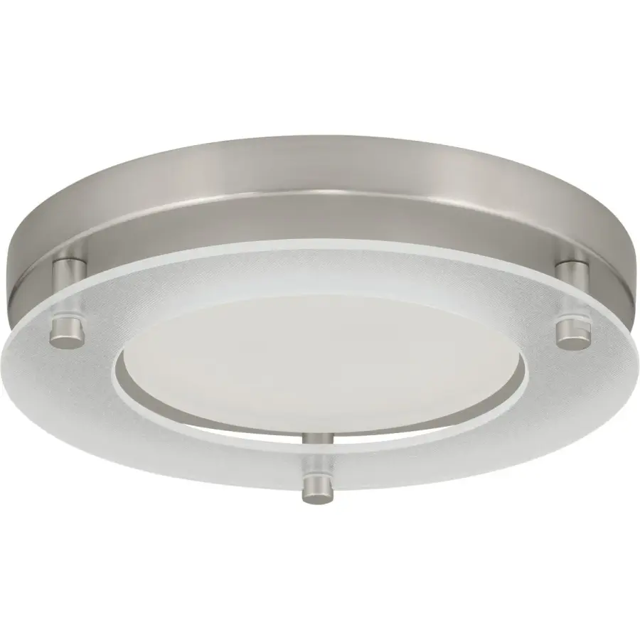 7.25" LED Decorative Flush Mount in Brushed Nickel - Image 1