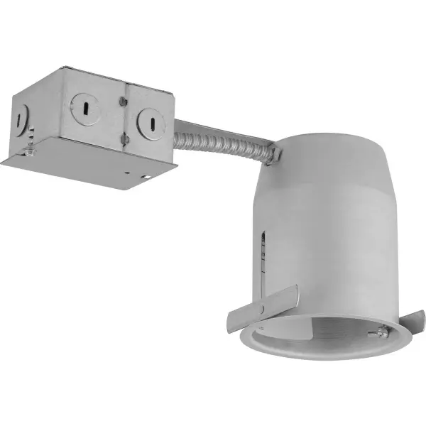 A practical remodel housing solution for 4-inch recessed lighting installations. Non-IC rated design suitable for standard ceiling applications where insulation contact is not required.