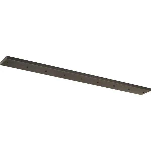 This 60-inch canopy kit elegantly coordinates up to 5 pendant lights, creating a dramatic linear installation perfect for kitchen islands and dining tables. The brushed nickel finish offers timeless appeal. - alternate view