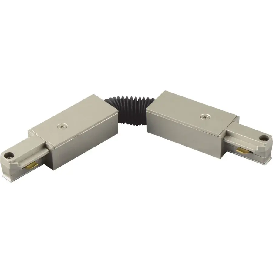 Alpha Trak Flex Connector in Brushed Nickel