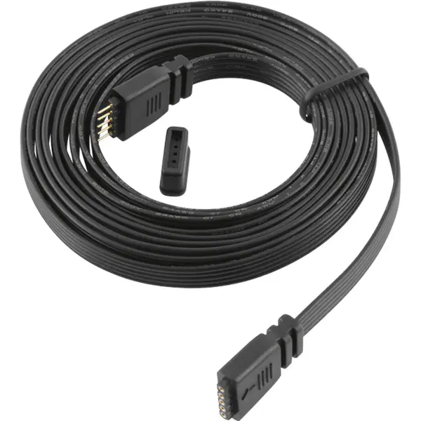 This 18-inch connector cord seamlessly links LED tape sections in the Hide-a-Lite 4 system, ideal for undercabinet and task lighting installations in kitchens, pantries, and utility spaces.